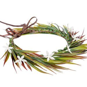 Hawaiian Flower Crown Tropical Leaves Headband Summer Beach Party Accessory